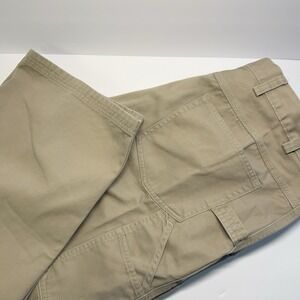 Duluth Trading Mens Utility Carpenter Heavy Duty Work Pants 44x32 Khaki Beige